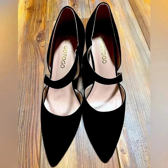 GOTOGO Women's Closed Toe Heel Pumps Size 10 - Picture 1 of 2
